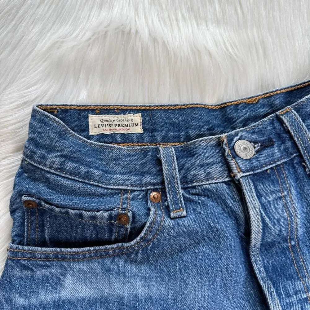 Levi’s Indigo Avenue High Rise Denim Cut Offs